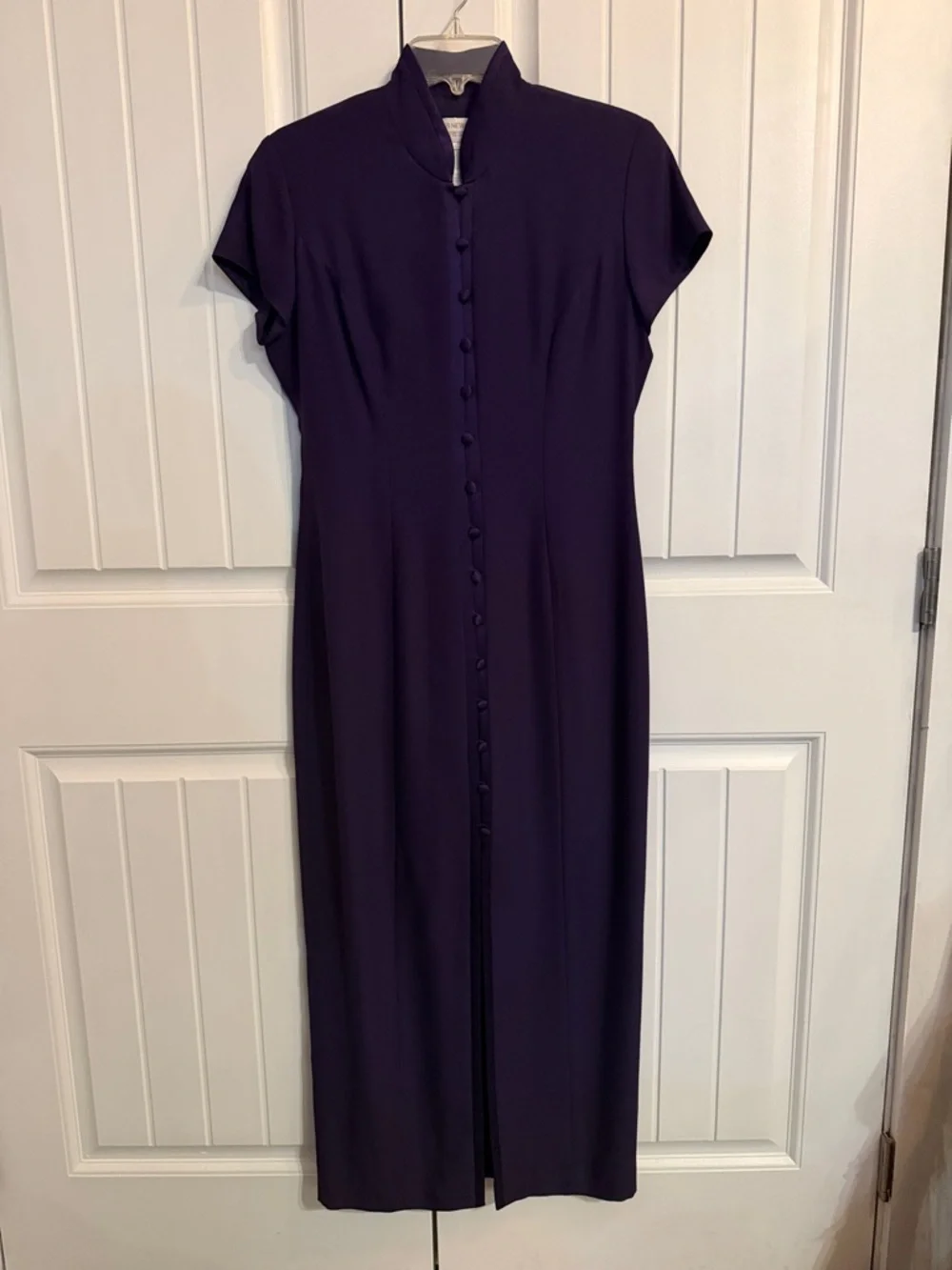 JONES NEW YORK DRESS Women's Purple Size 6 Vintage Full Button Up Maxi Dress - Picture 3 of 7